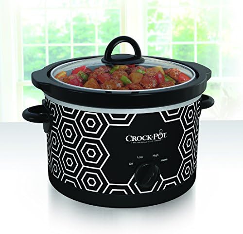 4.5 Quart Portable Slow Cooker – Black & White - Curated Catalog A4