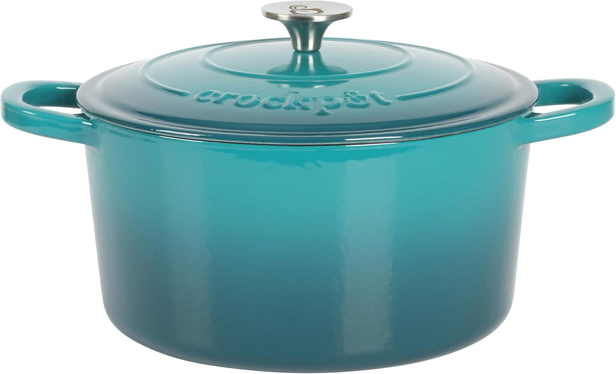 3 Quart Enameled Cast Iron Dutch Oven – Aqua - Curated Catalog D6