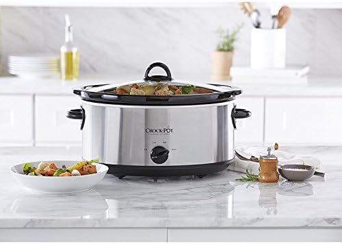 7 Quart Oval Manual Slow Cooker – Stainless Steel - Curated Catalog J8