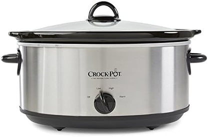 7 Quart Oval Manual Slow Cooker – Stainless Steel - Curated Catalog J8