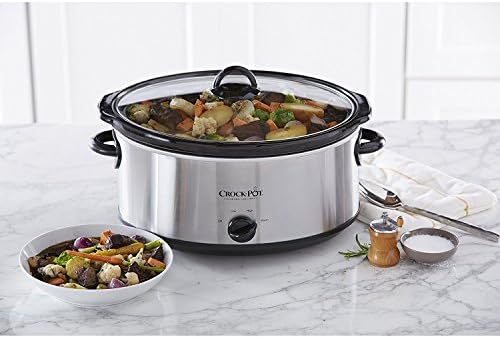 7 Quart Oval Manual Slow Cooker – Stainless Steel - Curated Catalog J8