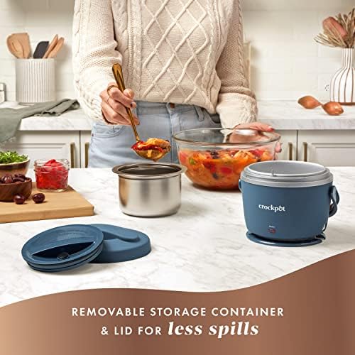 Electric Lunch Box Food Warmer 20oz – Faded Blue - Curated Catalog K3