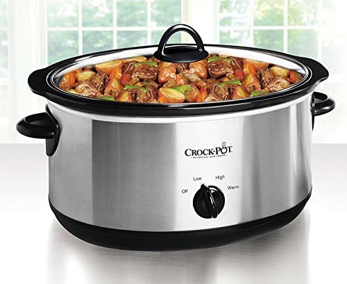 7 Quart Oval Manual Slow Cooker – Stainless Steel - Curated Catalog J8