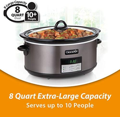 8 Quart Programmable Slow Cooker with Auto Warm - Curated Catalog F0