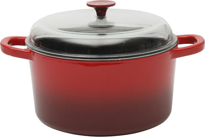 3 Quart Enameled Cast Iron Dutch Oven – Aqua - Curated Catalog D6