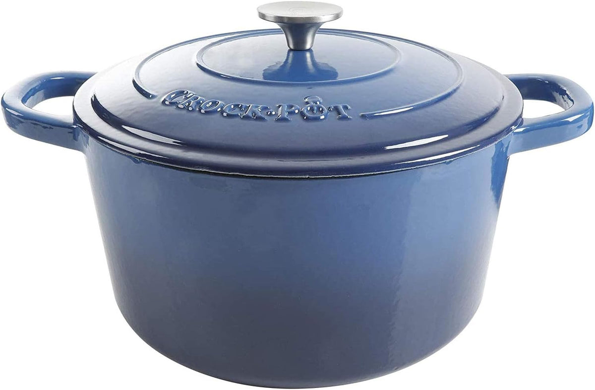 3 Quart Enameled Cast Iron Dutch Oven – Aqua - Curated Catalog D6