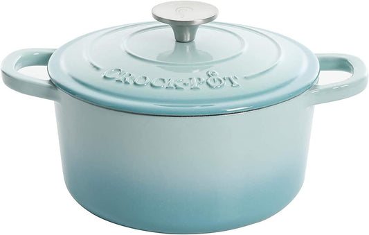 3 Quart Enameled Cast Iron Dutch Oven – Aqua - Curated Catalog D6
