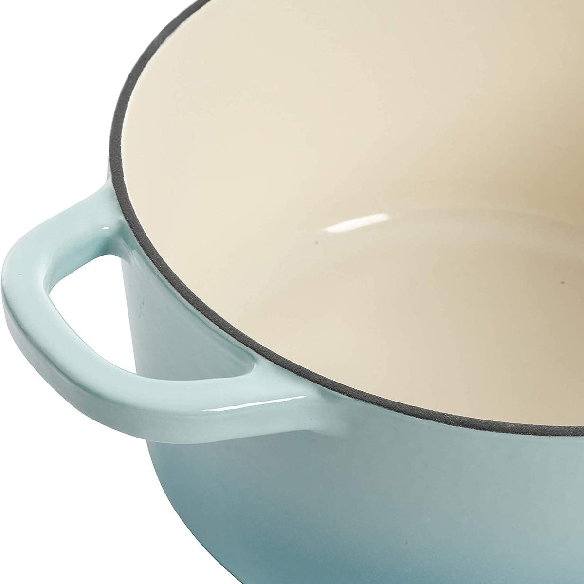 3 Quart Enameled Cast Iron Dutch Oven – Aqua - Curated Catalog D6