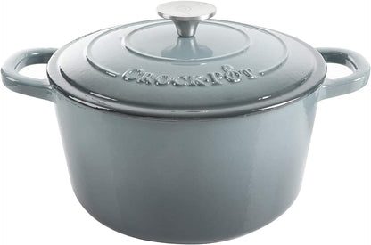 3 Quart Enameled Cast Iron Dutch Oven – Aqua - Curated Catalog D6